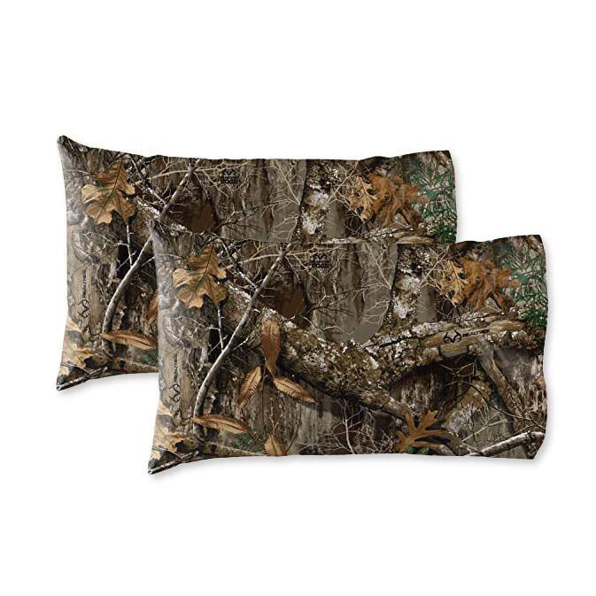 Realtree Edge Full Bed in a Bag Set with Green Leaves