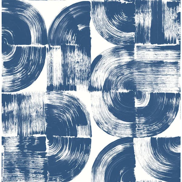 A-Street Prints Giulietta Blue Painterly Geometric Wallpaper Sample  4014-26407SAM - The Home Depot