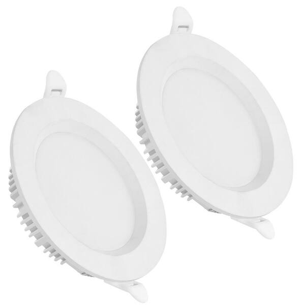 TYCOLIT 4.57 in. x 4.57 in. 900 Lumens Integrated LED Panel Light, 3000K (2-Pack)