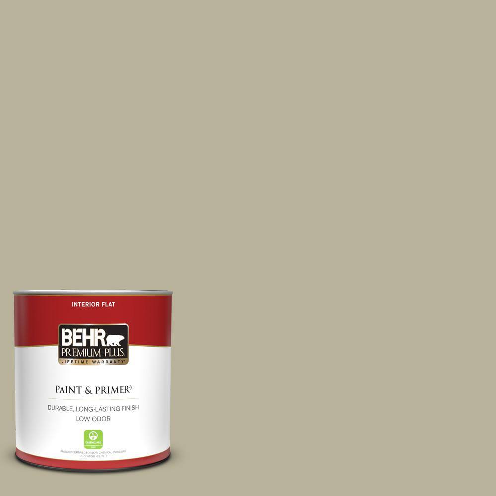 BEHR PREMIUM PLUS 1 qt. N3403 Bonsai Pot Flat Low Odor Interior Paint