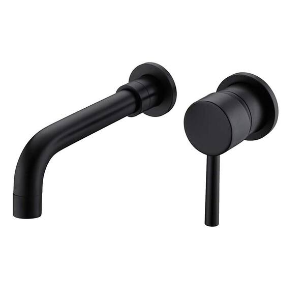 INSTER AIM Single Handle Wall Mounted Faucet for Bathroom Sink or Bathtub in Matte Black