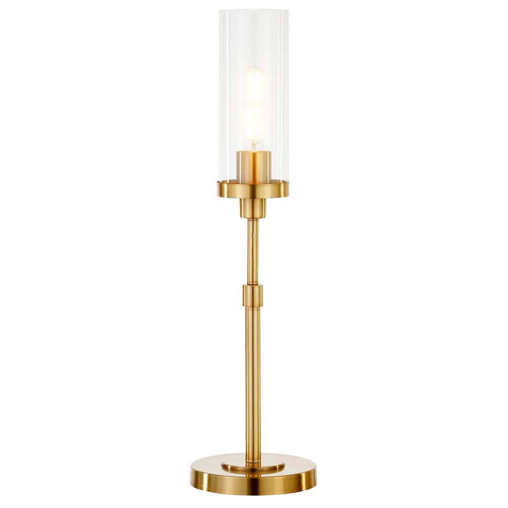 Frieda Brass and Clear Glass Table Lamp