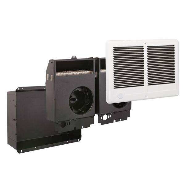 240/208-volt 3,000/2,250-watt Com-Pak Twin In-wall Fan-forced Electric Heater in White