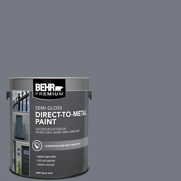 BEHR PREMIUM 1 gal. #N510-5 Liquid Mercury color Semi-Gloss Direct to Metal Interior/Exterior Paint