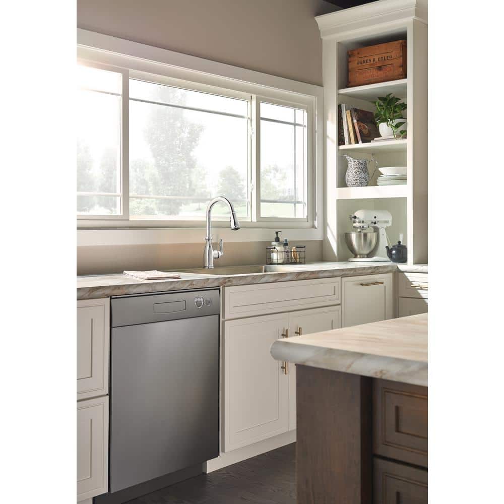 Chrome Traditional Pull-Down Kitchen Faucet with Spray