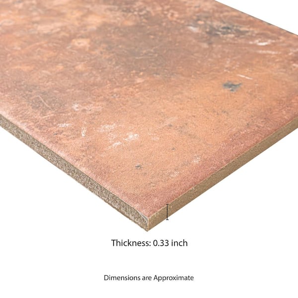MSI Tavera Cotto 6 in. x 12 in. Red Matte Porcelain Brick Look