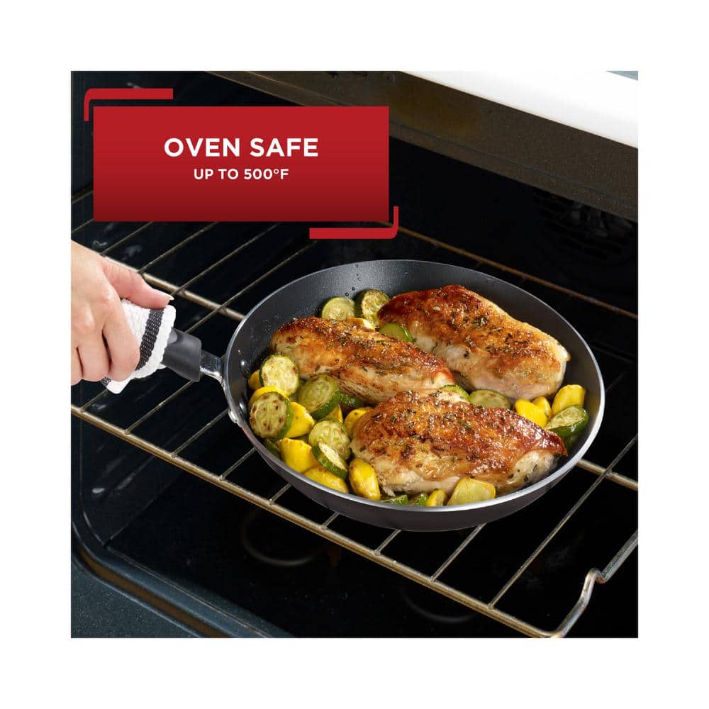 Black Aluminum Nonstick 5-Quart Jumbo Cooker with Lid