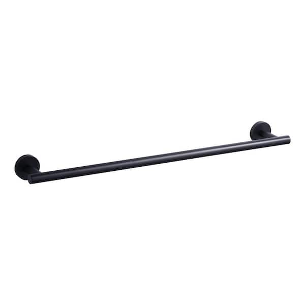 ARCORA 24 in. Wall Mounted Single Towel Bar Bath Hardware Accessory in Matte Black