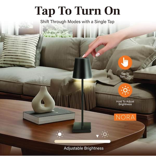 BETTERBEAM Nora 15 in. Black Modern Dimmable Integrated LED Stick