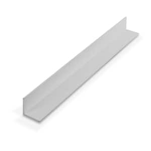 3/4 in. D x 3/4 in. W x 72 in. L White Styrene Plastic 90° Even Leg Angle Moulding 60 Total Lineal Feet (10-Pack)