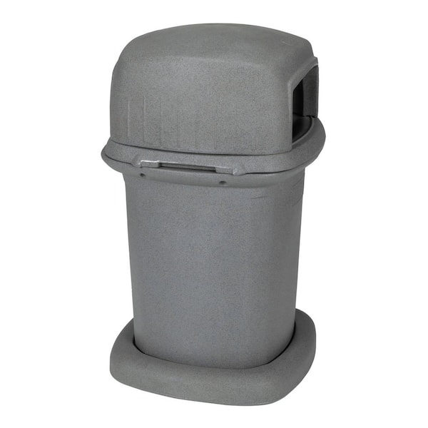 Outdoor Trash Can With Dome Lid