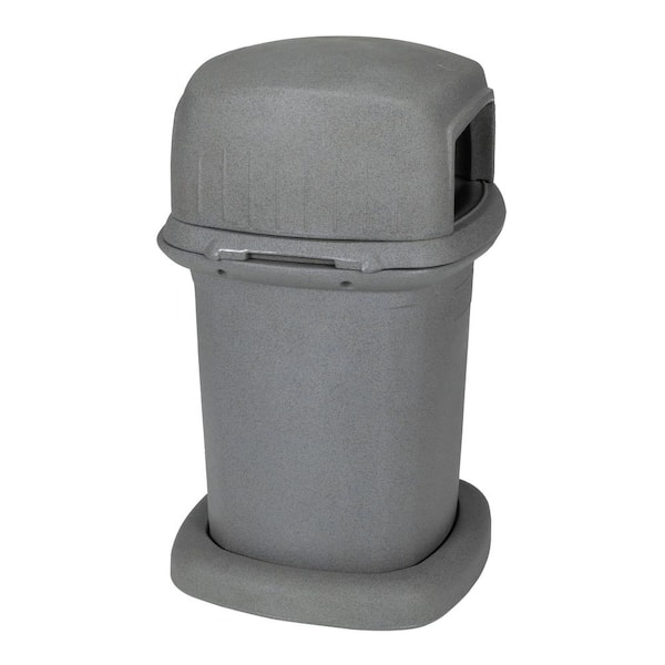 42 gal Round Outdoor Commercial Trash Can, Dome Top Lid, Choose