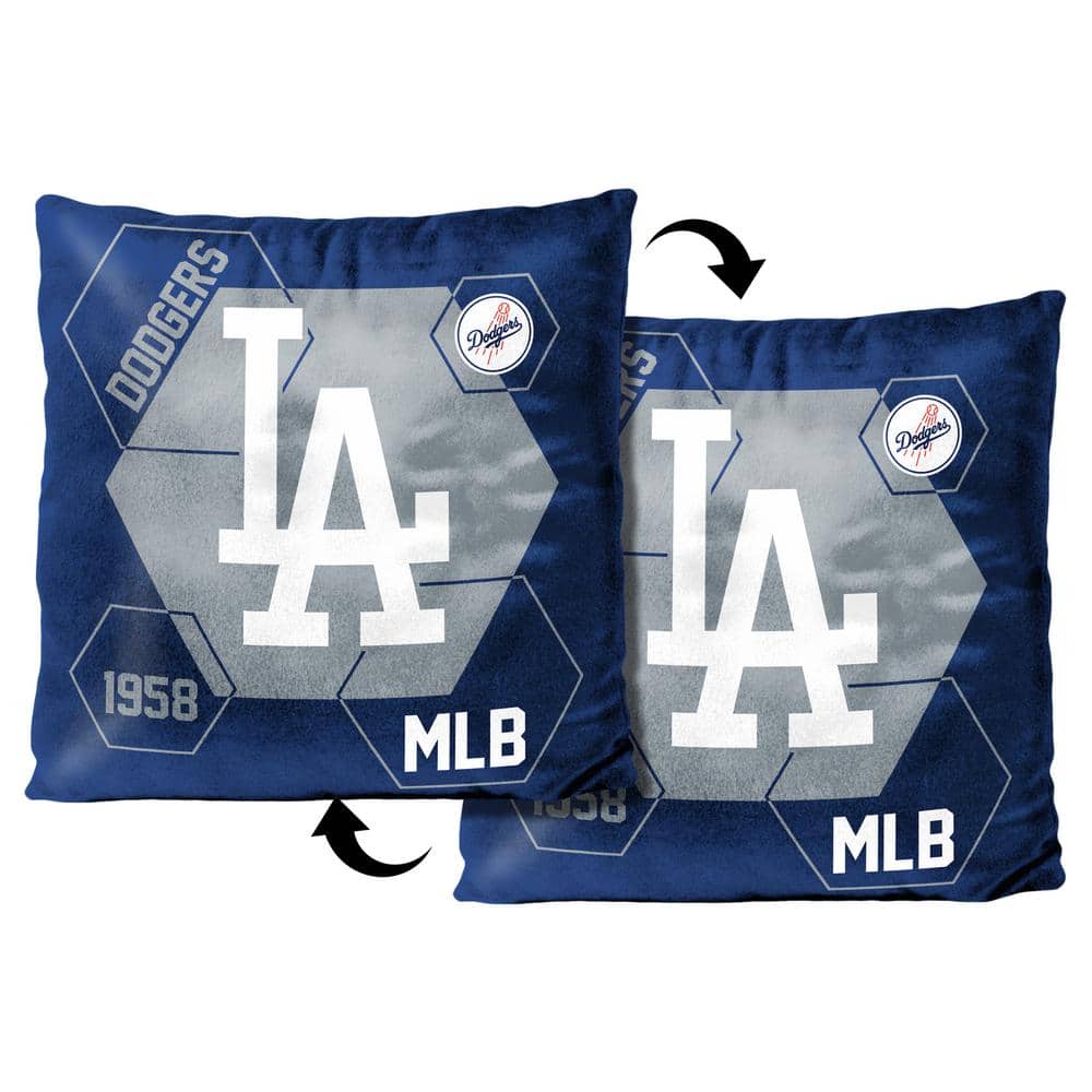 Los Angeles Dodgers Blue Velvet Square Throw Pillow