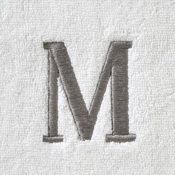Embroidered Hand Towel Classic Single Letter Monogram – Threads