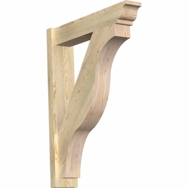 Ekena Millwork 6 in. x 36 in. x 28 in. Douglas Fir Fuston Traditional Rough Sawn Outlooker