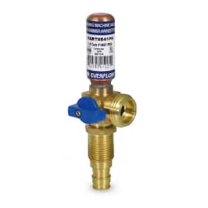 1/2 in. PEX A x 3/4 in. MHT Brass Washing Machine Replacement Valve with Hammer Arrestor Blue- for Cold Water Supply