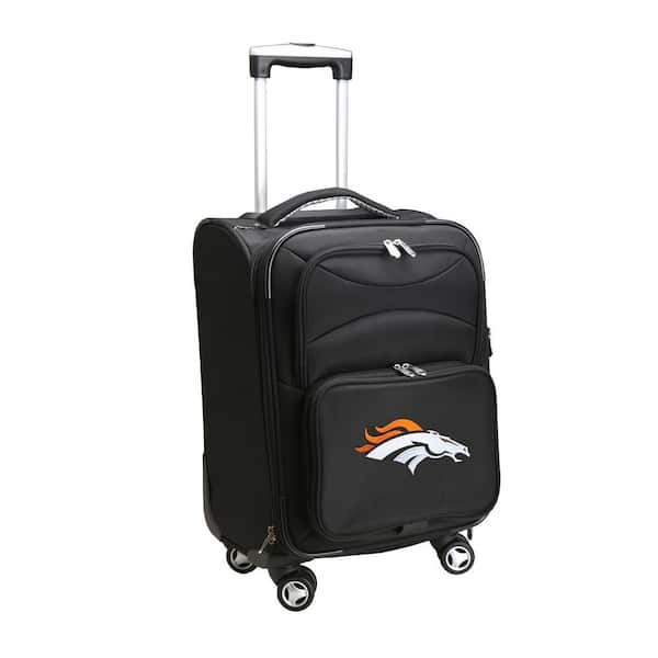 Denco NFL Denver Broncos 21 in. Black Carry-On Spinner Softside Suitcase