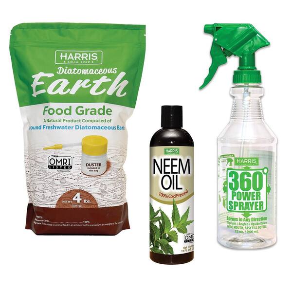 Harris 100% Organic Neem and Diatomaceous Earth Food Grade Value Pack