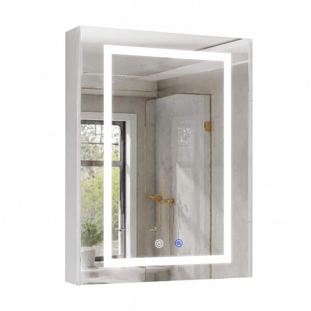 20in. W x 28in. H Rectangular Aluminum Mirrored Medicine Cabinet -Defogging, Smart Lighting, Recessed or Wall Mountable price history on PriceWatchPro