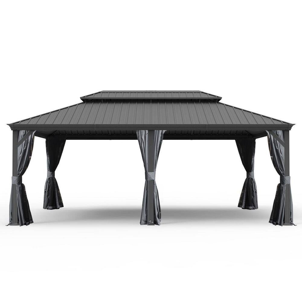 domi outdoor living 14 ft. x 20 ft. Hardtop Steel Patio Gazebo