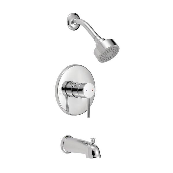 Design House Eastport Single-Handle 1-Spray Tub and Shower Faucet in Polished Chrome (Valve Included)