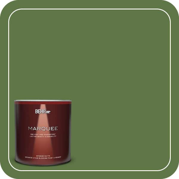 BEHR MARQUEE 1 qt. #420D-7 Dill Pickle Matte Interior Paint & Primer