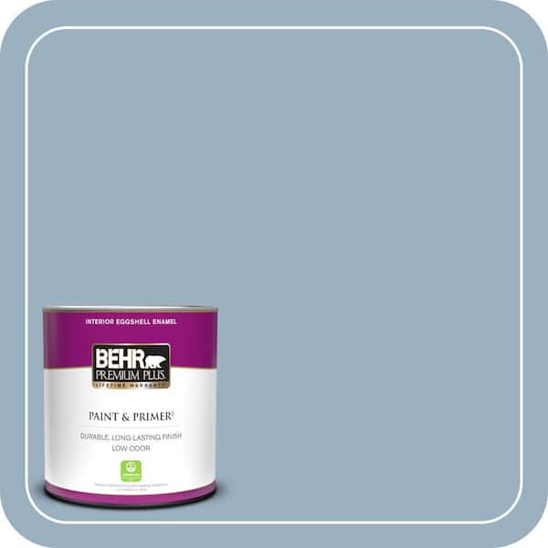 BEHR PREMIUM PLUS 1 qt. #ECC-32-1 Cloudless Day Eggshell Enamel Low Odor Interior Paint & Primer