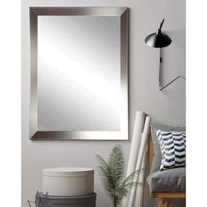 Medium Rectangle Silver Modern Mirror (30 in. H x 19.5 in. W)