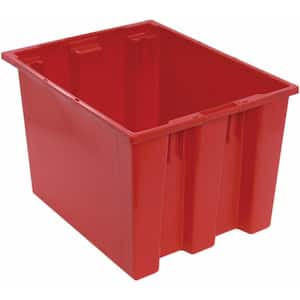 Quantum Genuine 12.93 Gal. Stack and Nest Tote in Red (6-Pack)