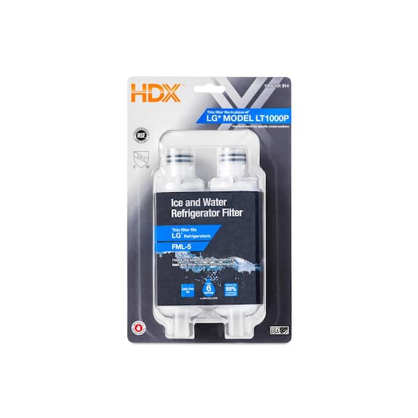 HDX FML-5 LG LT1000P Premium Refrigerator Water Filter Replacement