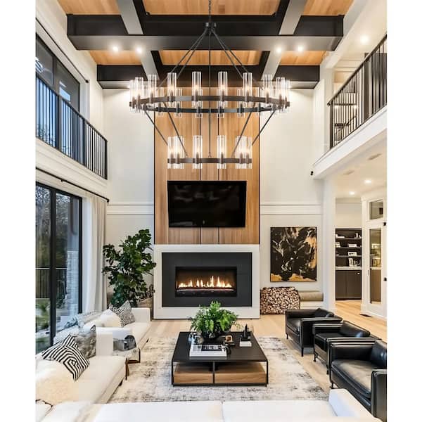 2 - Tier Wagon Wheel Chandelier Farmhouse Pendant Light with Adjustable Chain - - 42868773 2 - Tier Wagon Wheel Chandelier Farmhouse Pendant Light with Adjustable Chain - - 42868773