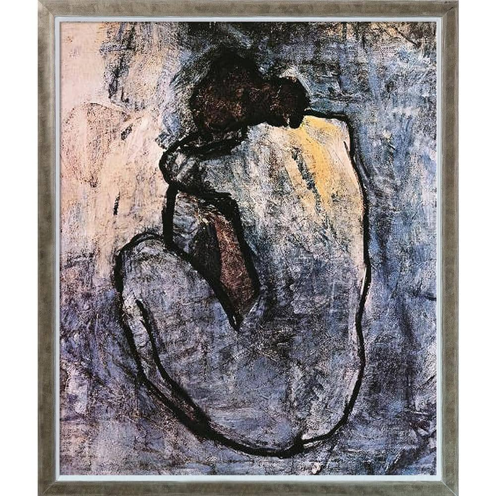 LA PASTICHE Blue Nude (Femme nue II) by Pablo Picasso Champagne Silhouette  Framed People Oil Painting Art Print 22.4 in. x 26.4 in.  PS8171-FR-68780520X24 - The Home Depot