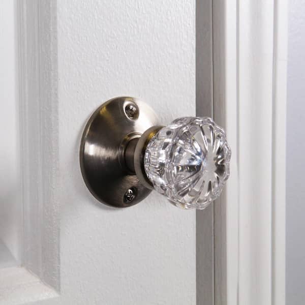 Our original Wood Adapter to Antique Crystal Glass Knob sets Modern Drilled Door 