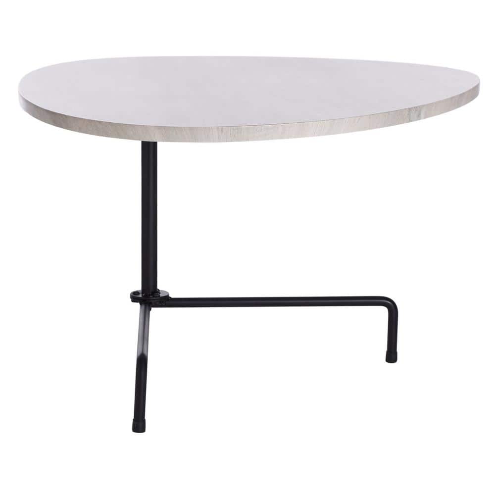 Light Grey Oak and Black Tripod Coffee Table