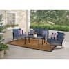 Hampton Bay Mayfield Park 4-Piece Wicker Patio Deep Seating Set With Cushion SH25S2406G