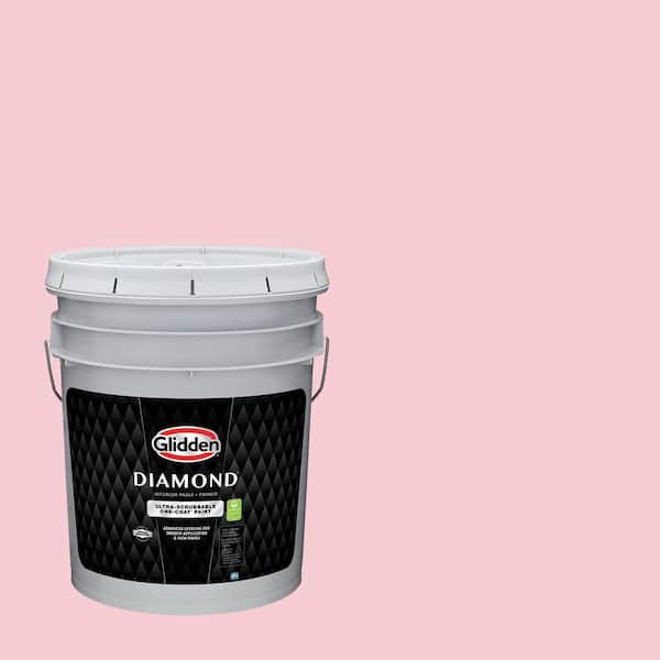 Glidden Diamond 5 gal. PPG1184-2 Pleasing Pink Semi-Gloss Interior Paint with Primer