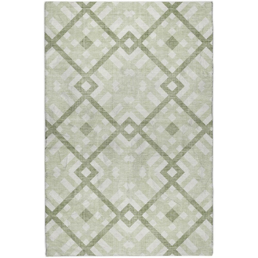 Dream Shag Premium Machine Washable Abstract ADS616 Aloe 5 ft. x 7 ft. 6 in. Area Rug price history on PriceWatchPro