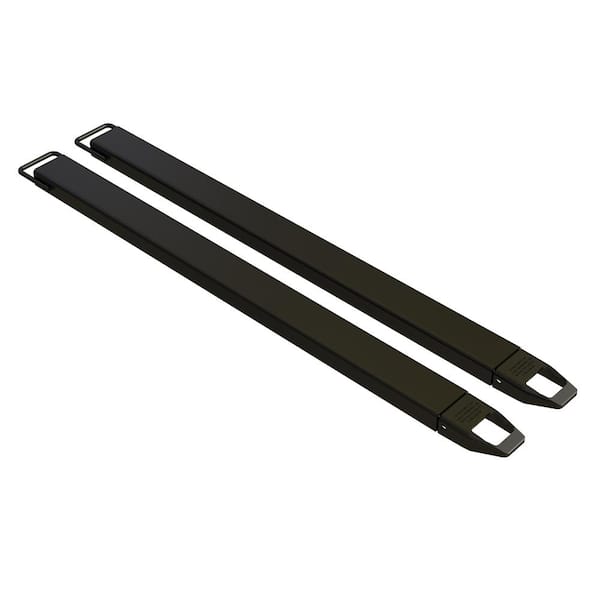 Vestil 72 in. x 4 in. Black Pair of Fork Extensions