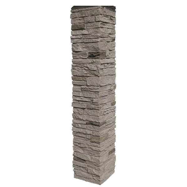 NextStone Slatestone 8 in. x 8 in. x 41 in. Sahara Faux Polyurethane Stone Post Cover