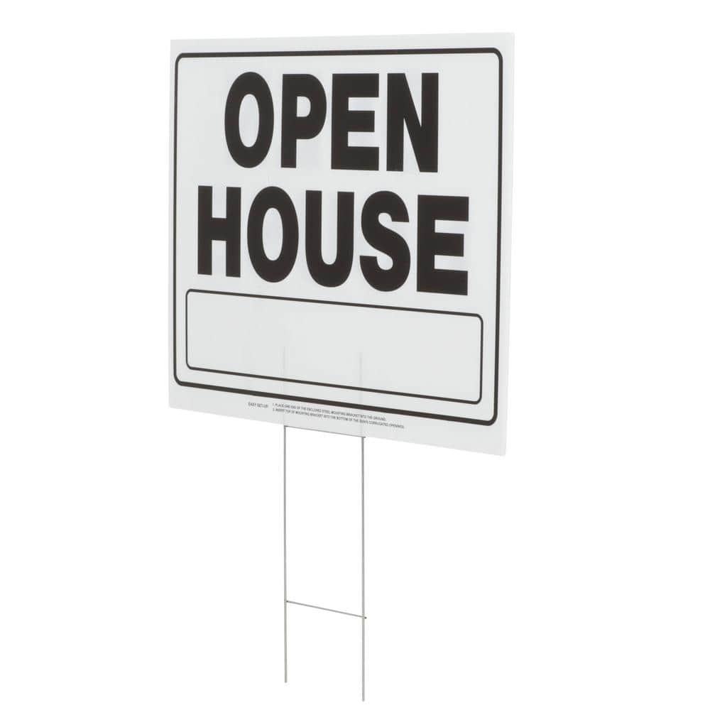 20 in. x 24 in. Corrugated Plastic Open House Yard Sign and Holder price history on PriceWatchPro