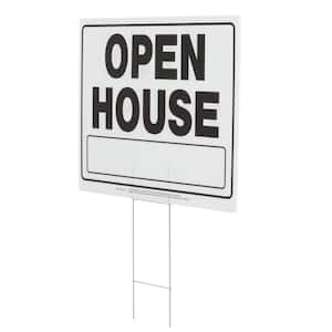 Everbilt 6 in. x 24 in. Plastic Open House Sign 31604 - The Home Depot