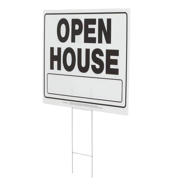 Everbilt 20 in. x 24 in. Corrugated Plastic Open House Sign