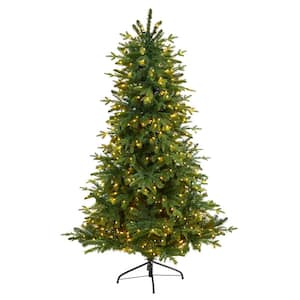 6 ft. Montreal Spruce Artificial Christmas Tree with 450 Warm White LED Lights and 1029 Bendable Branches