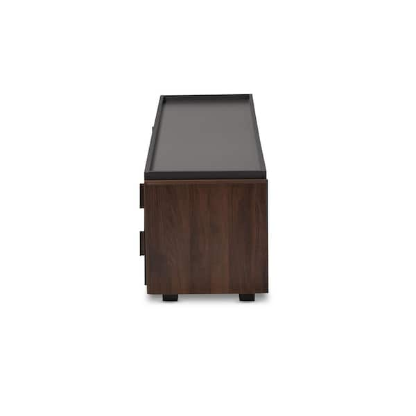 Baxton Studio Rikke Gray and Walnut TV Stand 152 9152 HD The