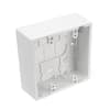 Leviton 2-Gang 1.89 in. Box Depth Surface Mount Back Box, White 42777 ...