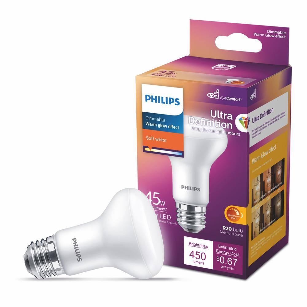 Philips 45Watt Equivalent R20 UltraDefinition Dimmable E26 LED Light