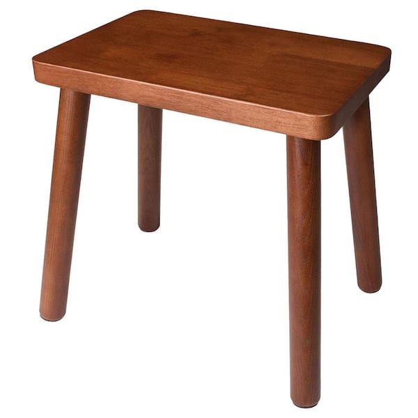 Unbranded 13.4 in. Wooden Step Stool Non-Slip Feet Removable Plant Stand Compact Square Design