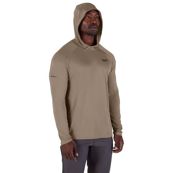 Milwaukee Men's WORKSKIN Sandstone 2X-Large Hooded Sun Shirt M550N