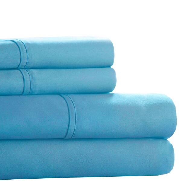 Lavish Home Blue 300 Count Egyptian Cotton Queen Sheet Set (4-Piece)