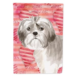 11 in. x 15-1/2 in. Polyester Love a Shih Tzu Puppy 2-Sided 2-Ply Garden Flag